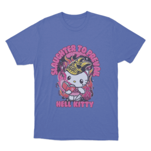 Hell Kitty Unisex T Shirt Blue